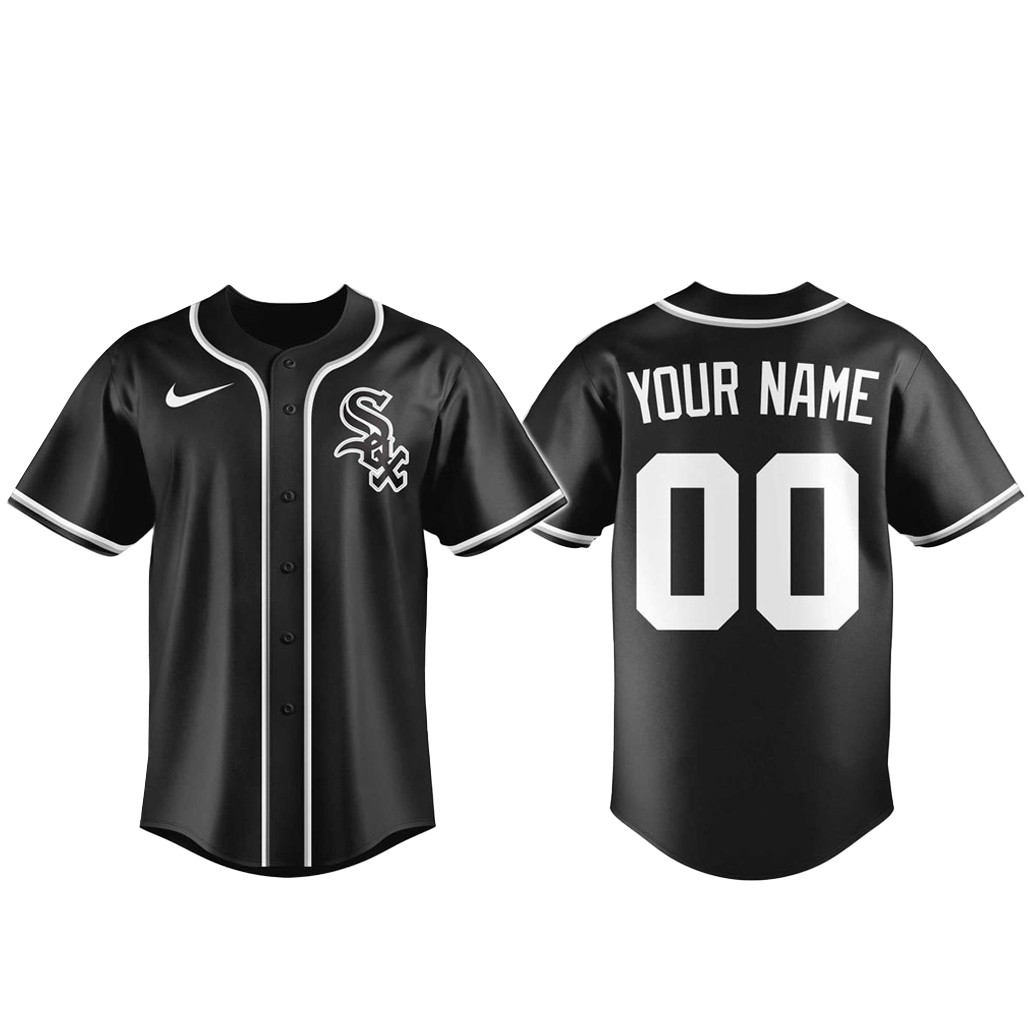 Custom Name & Number Chicago White Sox Blackout Built For The Night 2026 Baseball Jersey