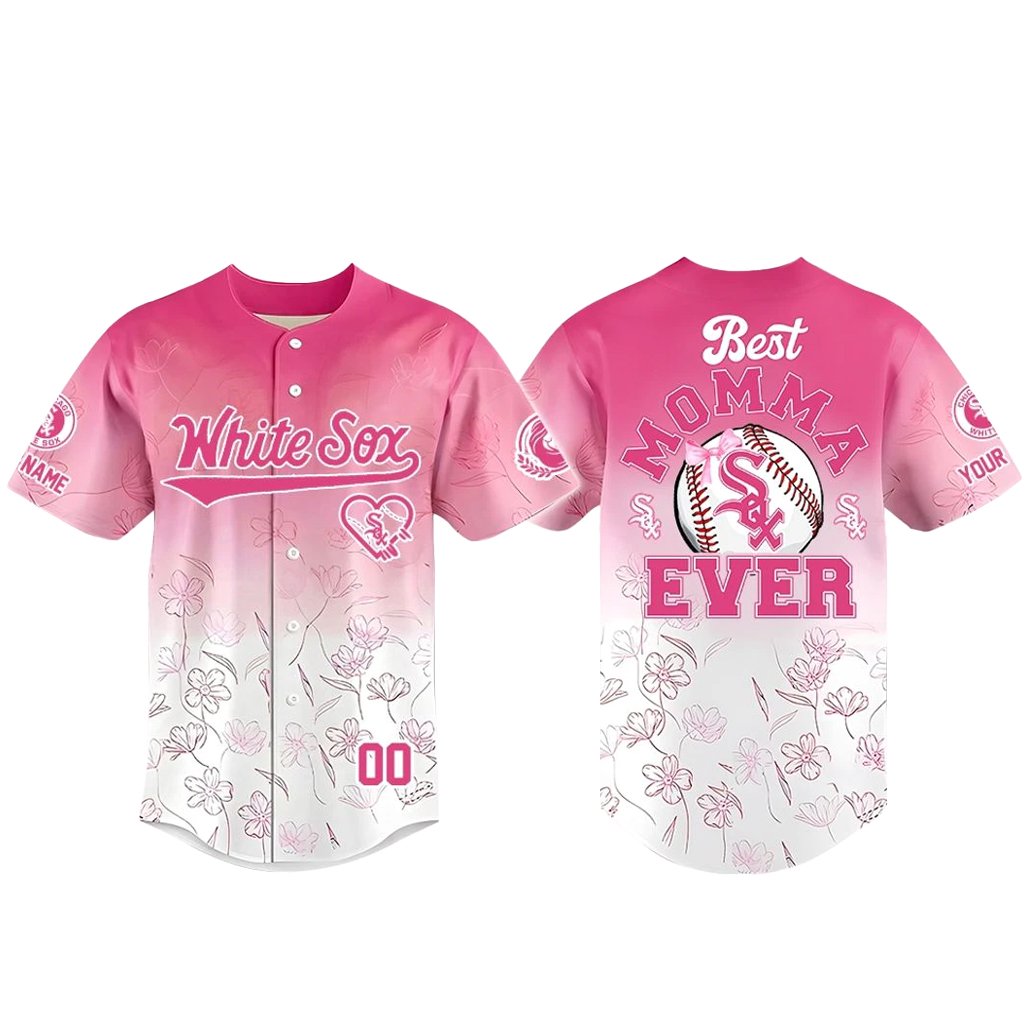 Custom Name & Number Chicago White Sox Happy Mothers Day 2026 Pink Baseball Jersey