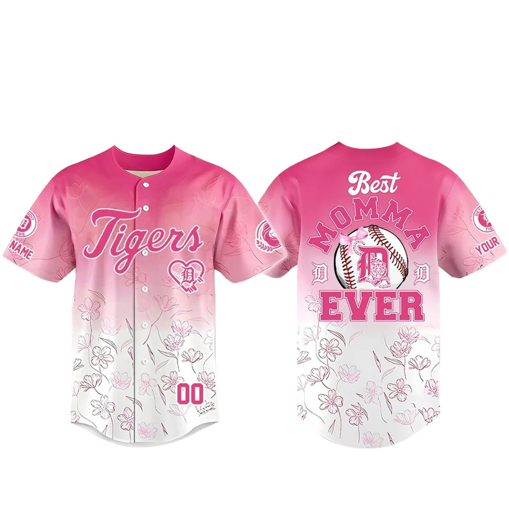 Custom Name & Number Detroit Tigers Happy Mothers Day 2026 Baseball Jersey