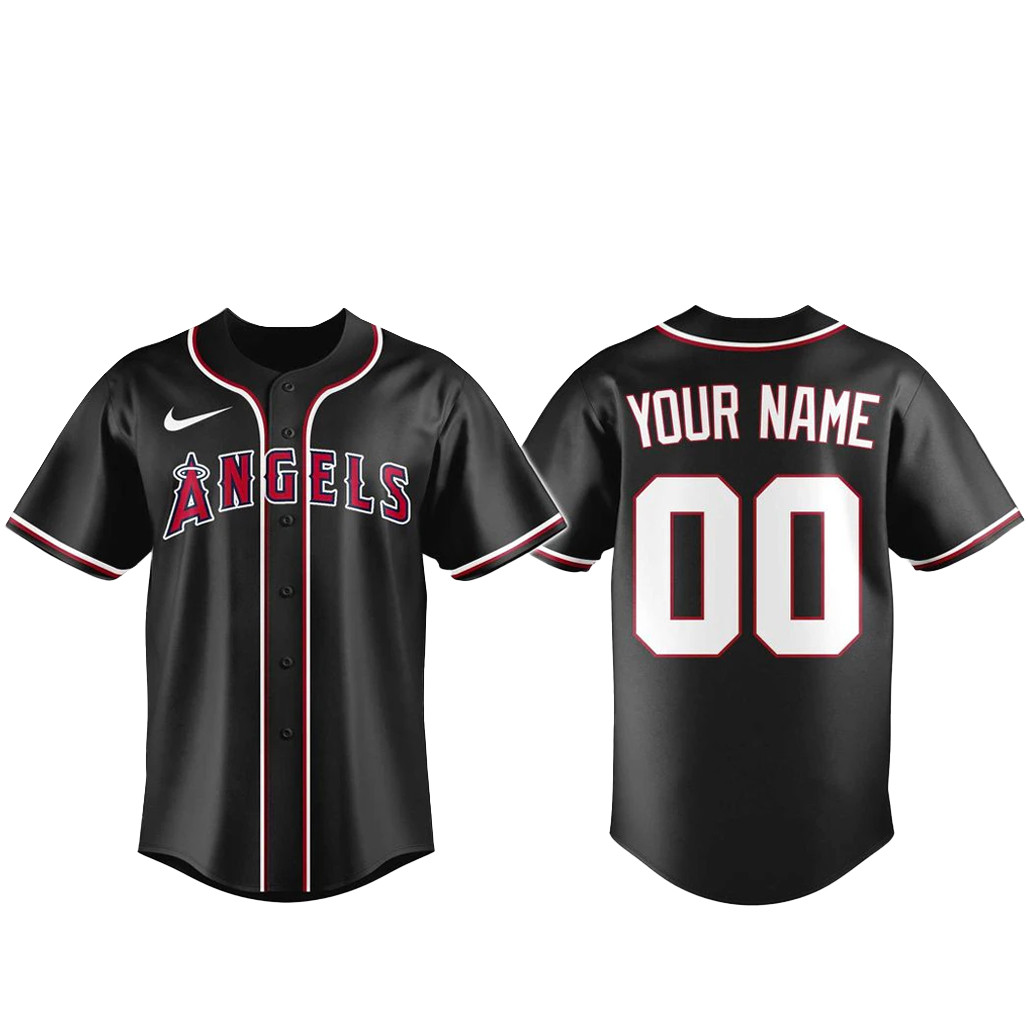 Custom Name & Number Los Angeles Angels Blackout Built For The Night 2026 Baseball Jersey
