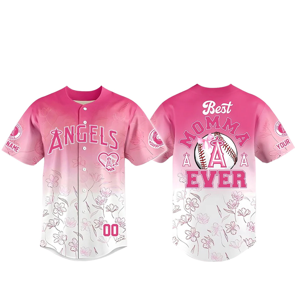 Custom Name & Number Los Angeles Angels Happy Mothers Day 2026 Baseball Jersey