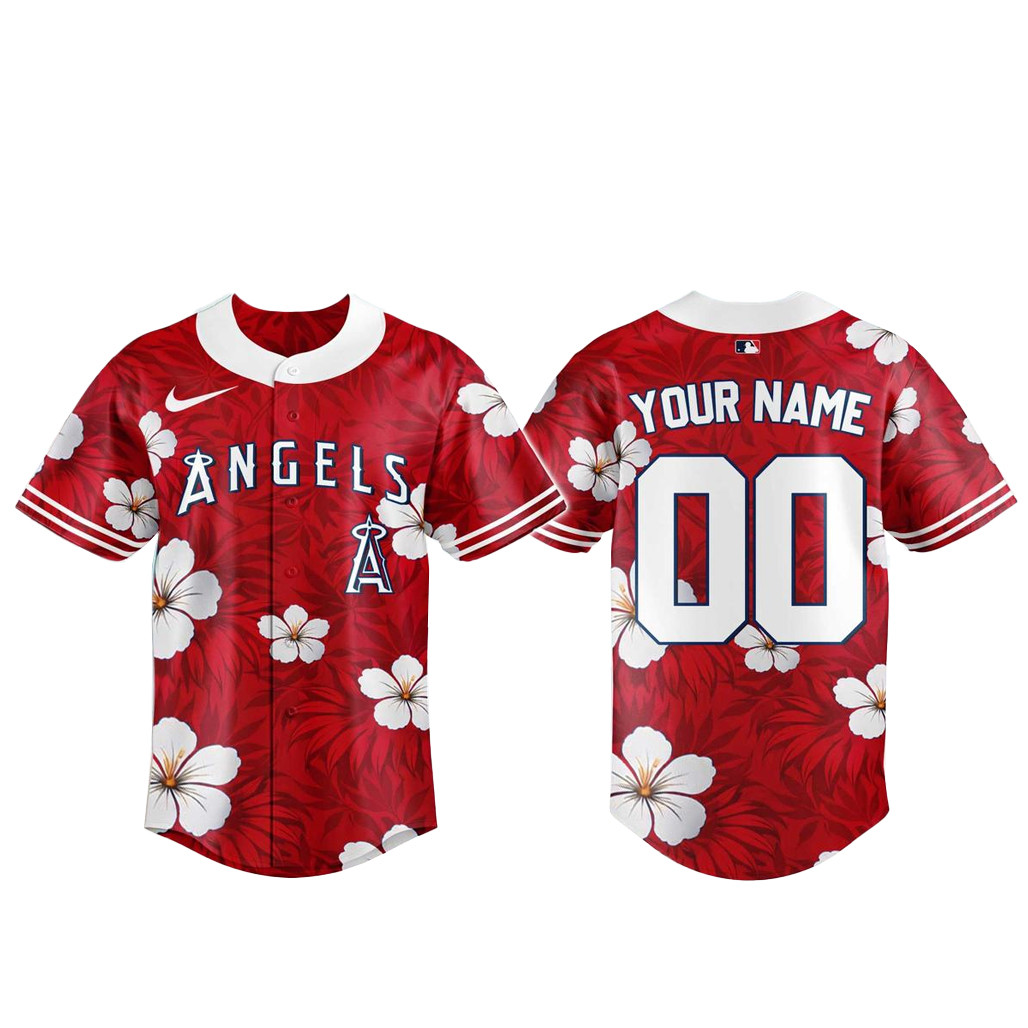Custom Name & Number Los Angeles Angels Hawaiian Tropical Vibes 2026 Baseball Jersey
