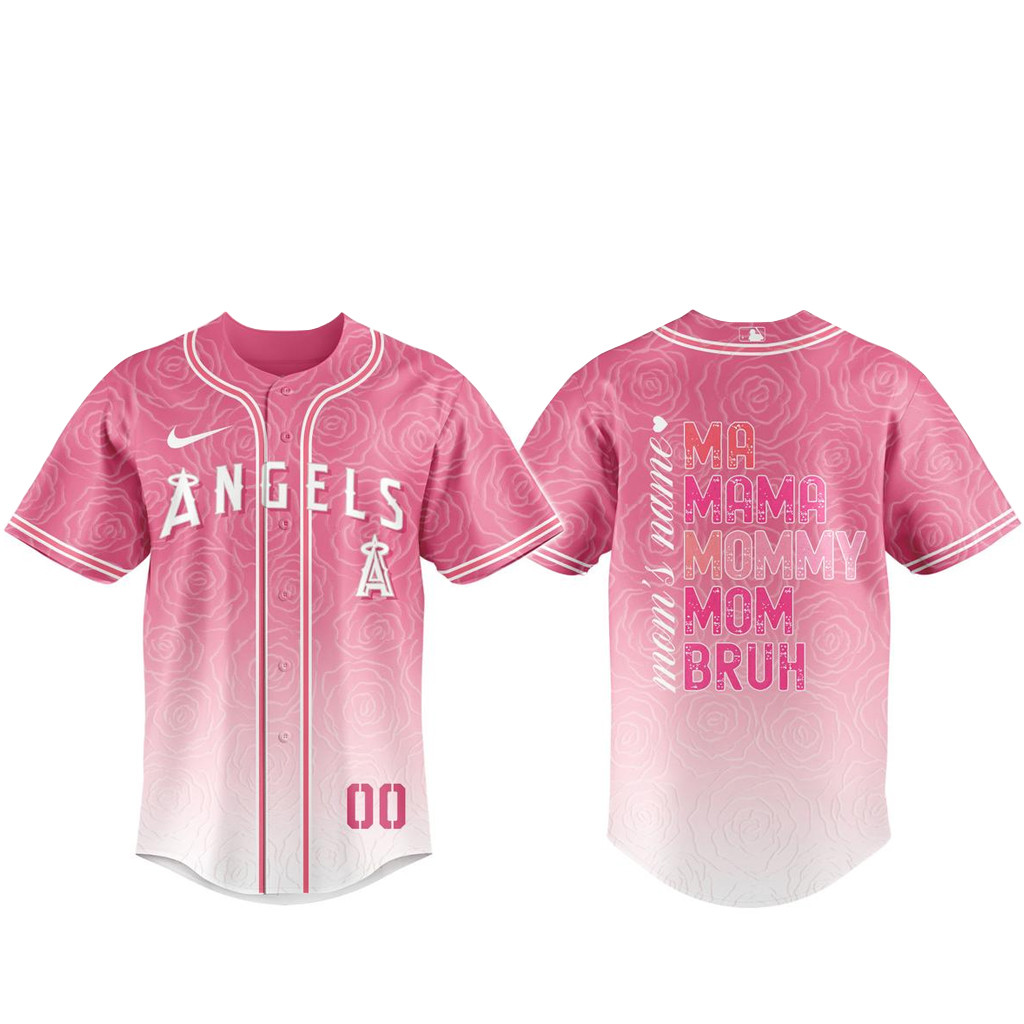 Custom Name & Number Los Angeles Angels x Mothers Day 2026 Baseball Jersey