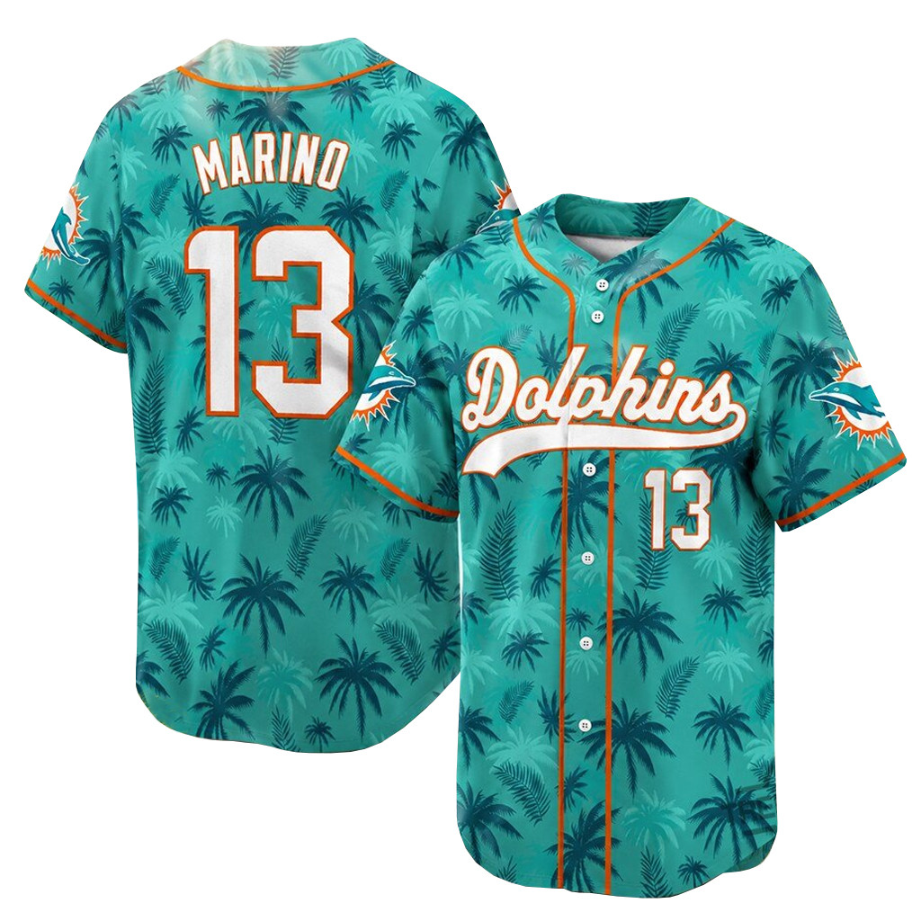 Custom Name & Number Miami Dolphins Miami Vice City 2026 Baseball Jersey