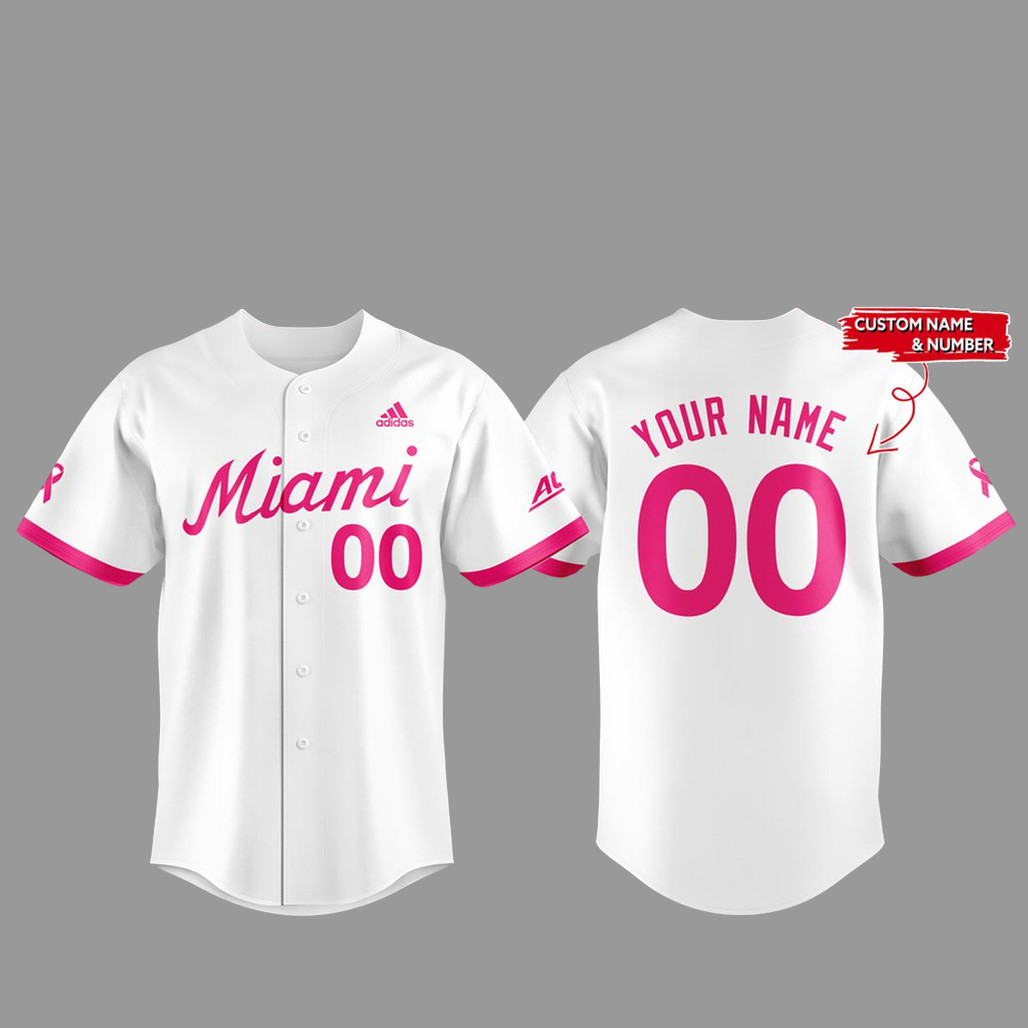 Custom Name & Number Miami Hurricanes Baseball Fight Against Cancer 2026 Baseball Jersey