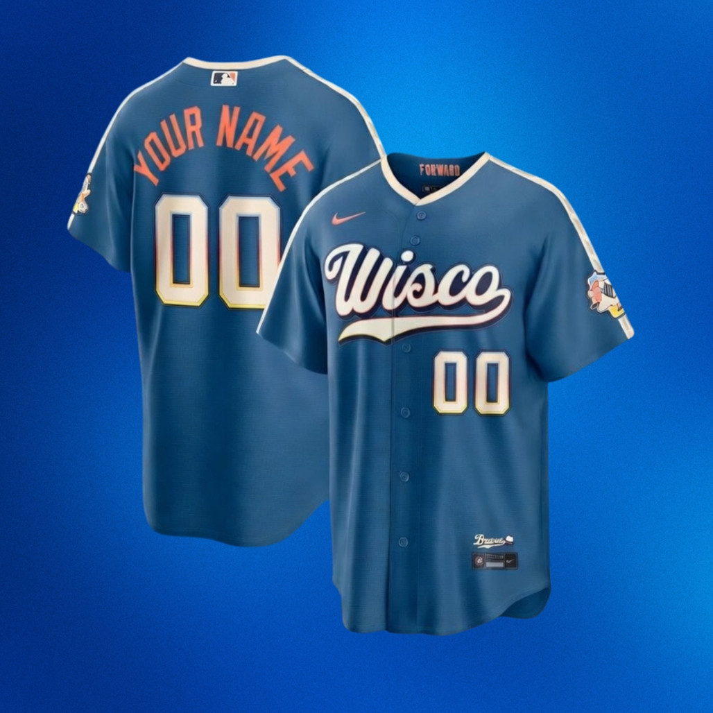 Custom Name & Number Milwaukee Brewers 2026 City Connect Stadium Baseball Jersey