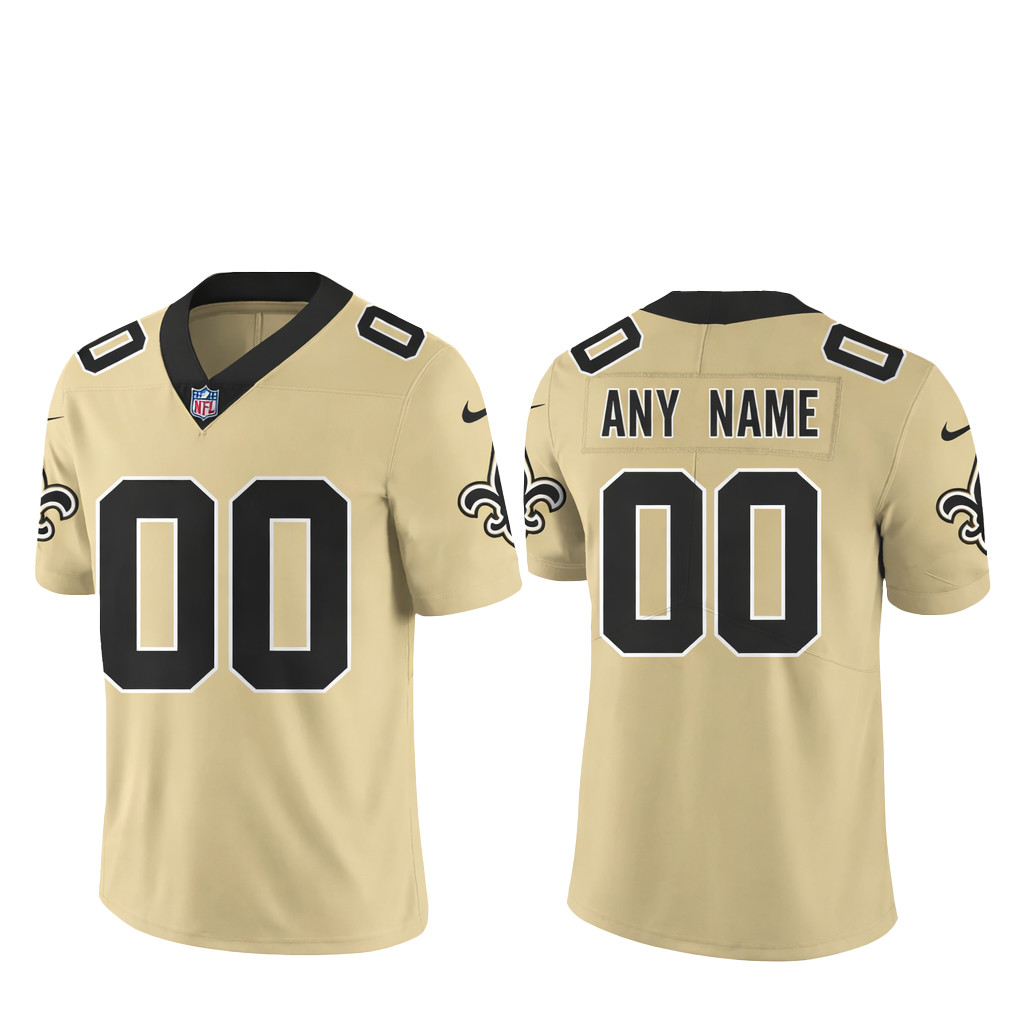 Custom Name & Number New Orleans Saints Gameday Golds Alternate Game 2026 Football Jersey