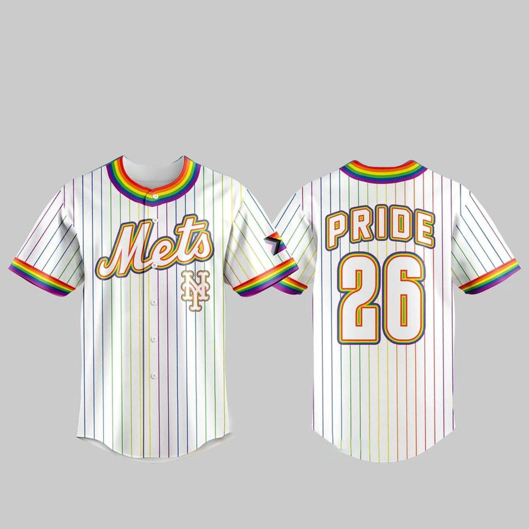Custom Name & Number New York Mets Pride Night 2026 Baseball Jersey