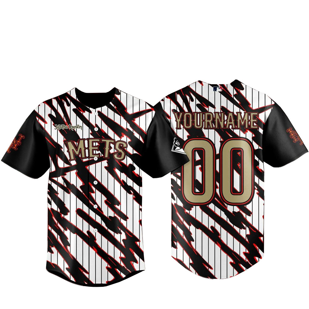 Custom Name & Number New York Mets x Jujutsu Kaisen Night 2026 Baseball Jersey