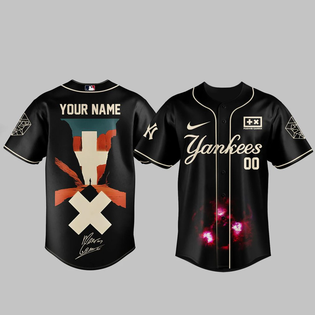 Custom Name & Number New York Yankees x Martin Garrix Americas Tour 2026 Baseball Jersey