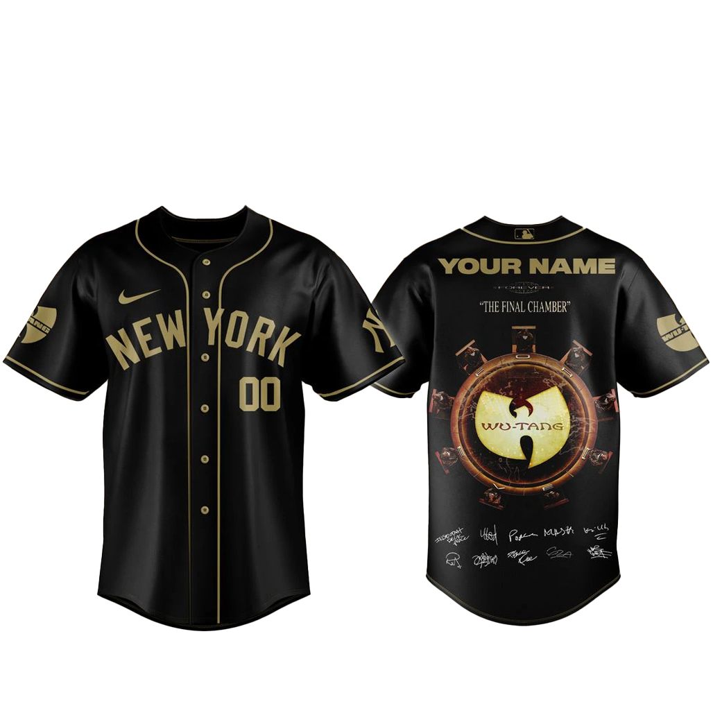 Custom Name & Number New York Yankees x Wu-Tang Forever The Final Chamber Baseball Jersey