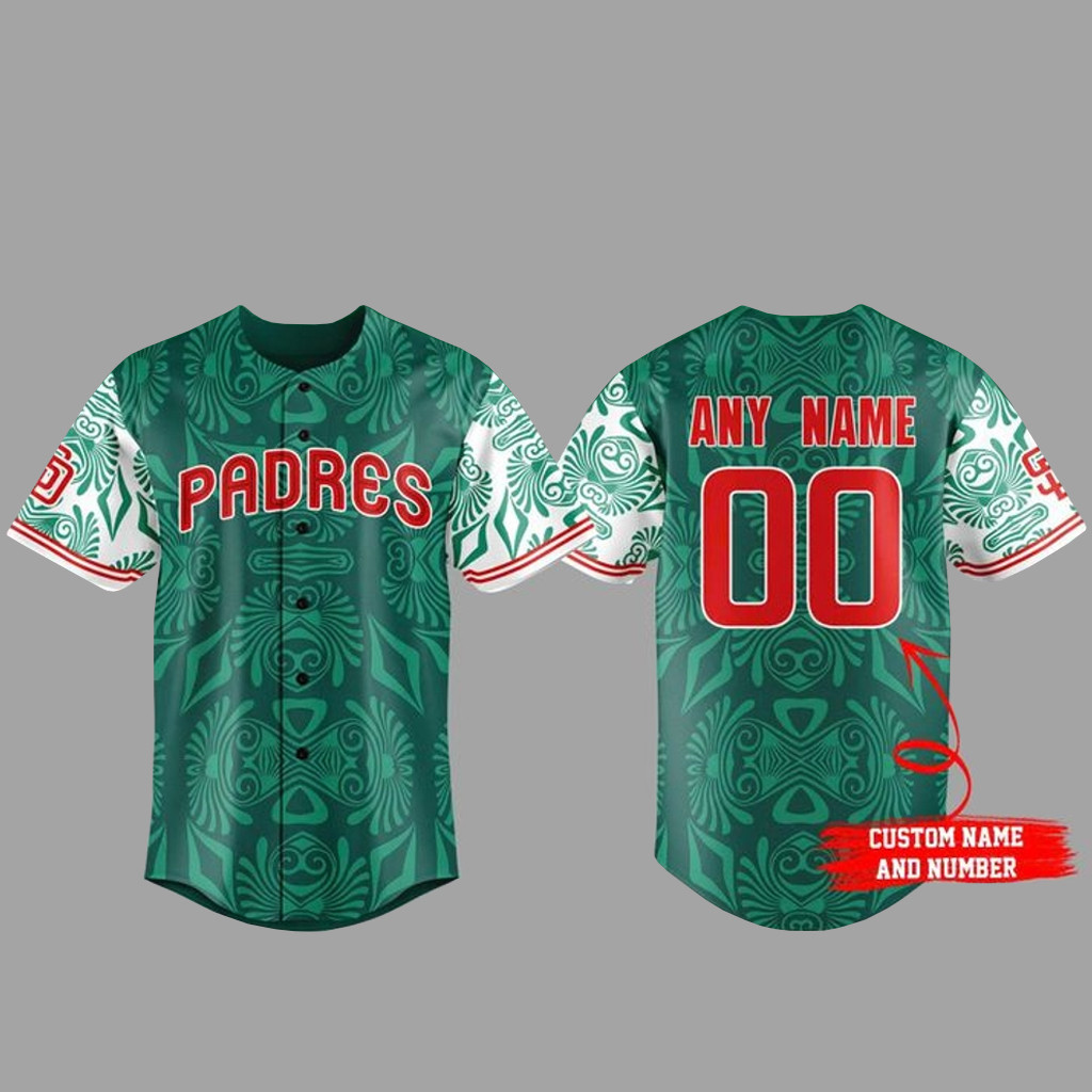 Custom Name & Number San Diego Padres Mexican Heritage Night 2026 Baseball Jersey