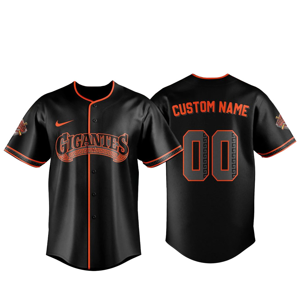Custom Name & Number San Francisco Giants Gigantes Black 2026 Baseball Jersey