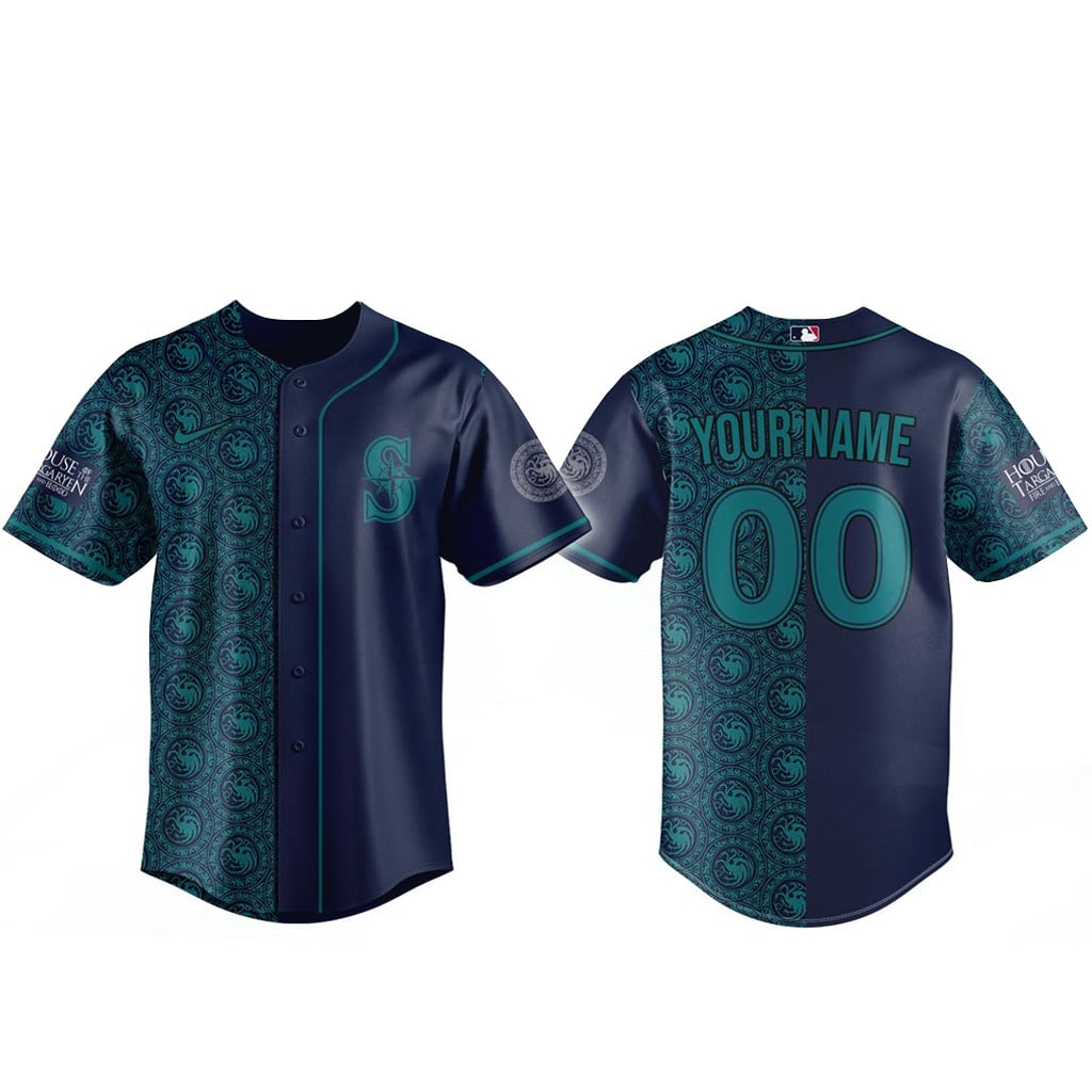 Custom Name & Number Seattle Mariners x House of the Dragon Night 2026 Baseball Jersey