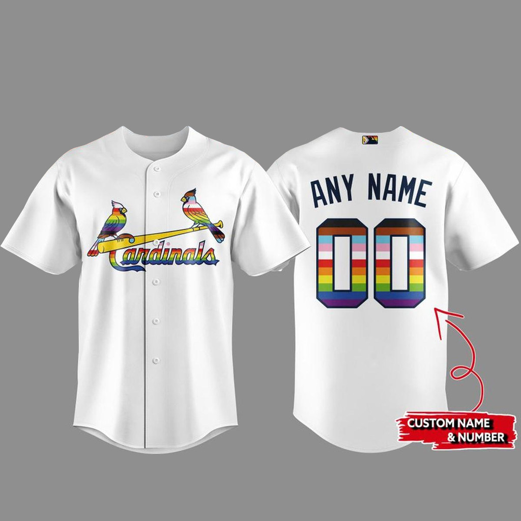 Custom Name & Number St. Louis Cardinals Pride Night 2026 Baseball Jersey