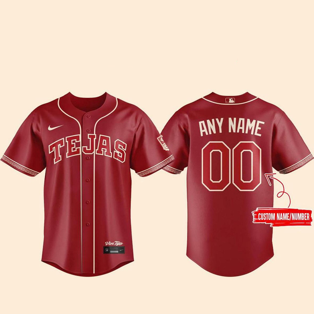 Custom Name & Number Texas Rangers City Connect 2026 Tejas Baseball Jersey