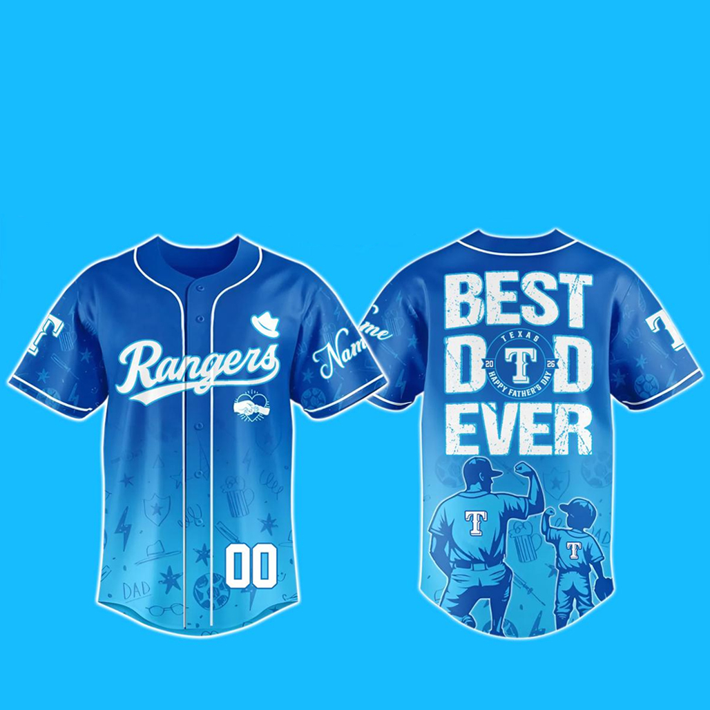 Custom Name & Number Texas Rangers Happy Fathers Day 2026 Best Momma Ever Baseball Jersey