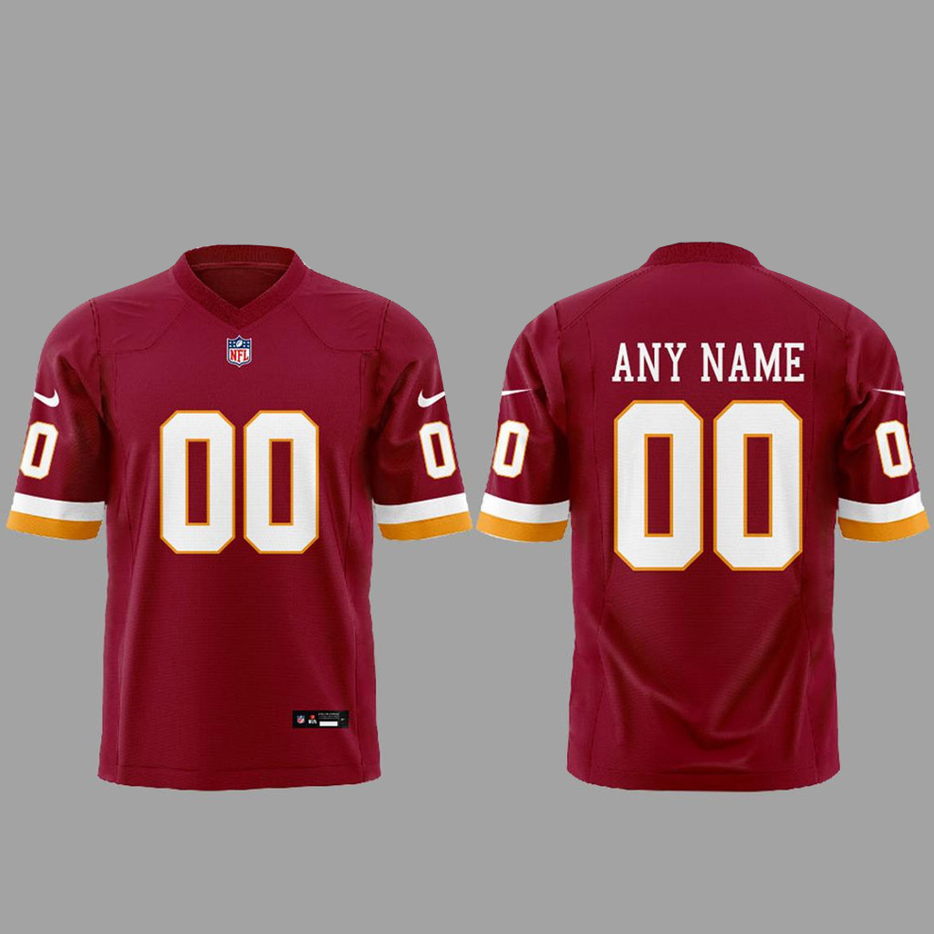 Custom Name & Number Washington Commanders Alternate Uniforms 2026 Red Football Jersey