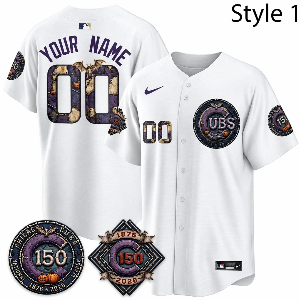 Chicago Cubs Halloween Nightmare 2026 Custom Name Number Baseball Jersey 1 - Unicasport Chicago Cubs Halloween Nightmare 2026 Custom Name Number Baseball Jersey