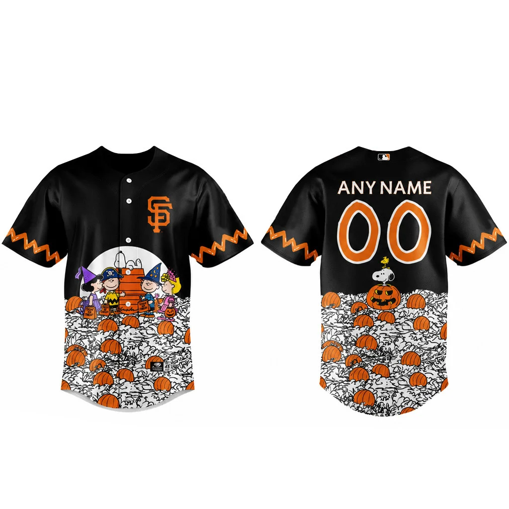 San Francisco Giants Peanuts Night 2026 Halloween Custom Baseball Jersey Fan Collection 1 - Unicasport San Francisco Giants Peanuts Night 2026 Halloween Custom Baseball Jersey Fan Collection