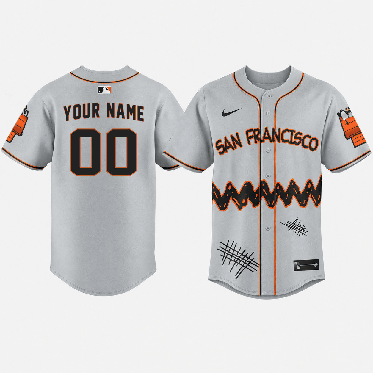 San Francisco Snoopy Charlie Brown Custom Baseball Jersey Baseball Collection 2 - Unicasport San Francisco Snoopy Charlie Brown Custom Baseball Jersey Baseball Collection