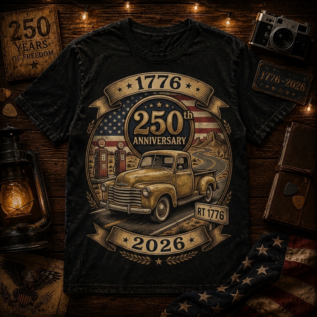 Custom Name Gift American Music Freedom Shirt Vintage 2026 Patriotic Graphic T-Shirt