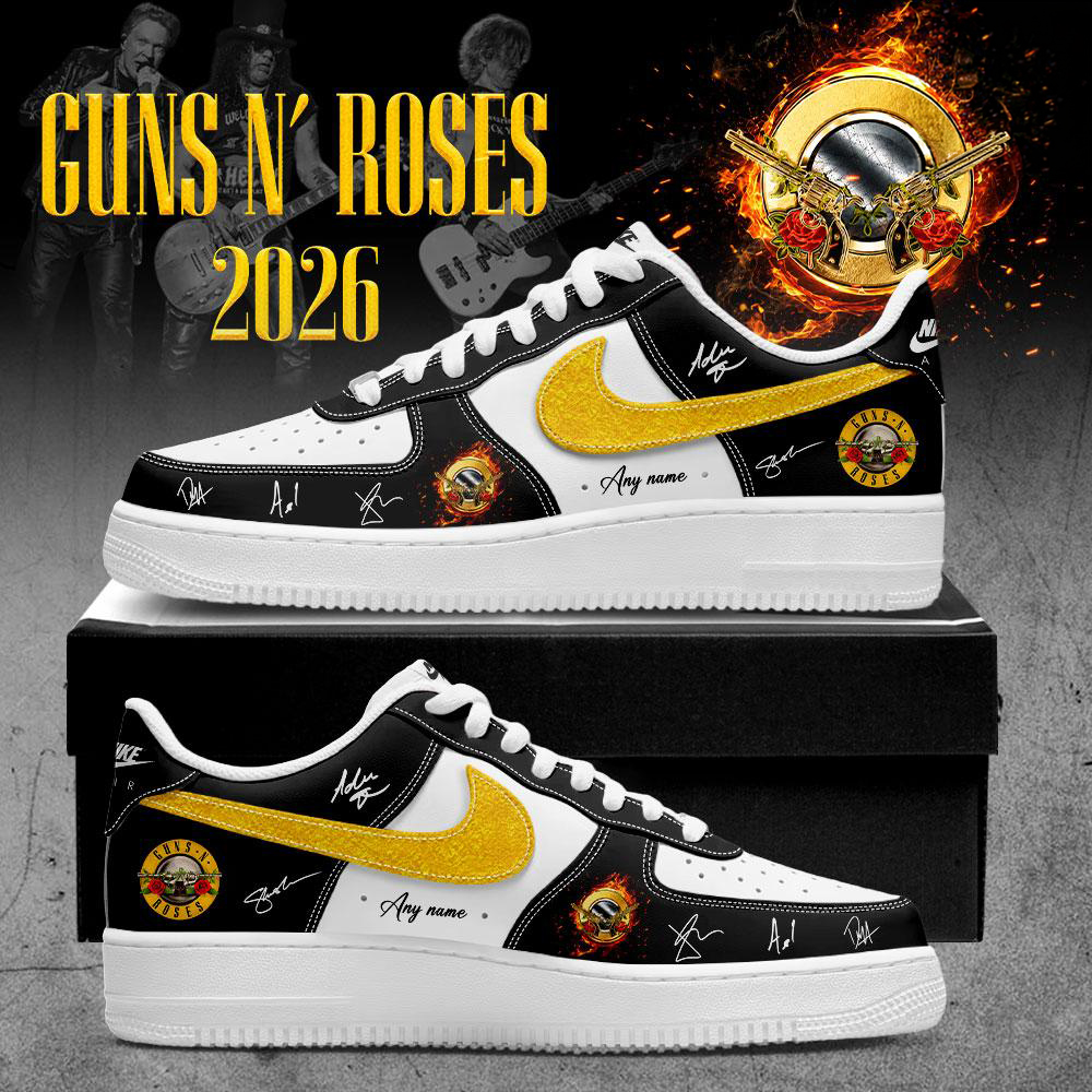Custom Name Guns N Roses Black Rock Music High Top Sneakers