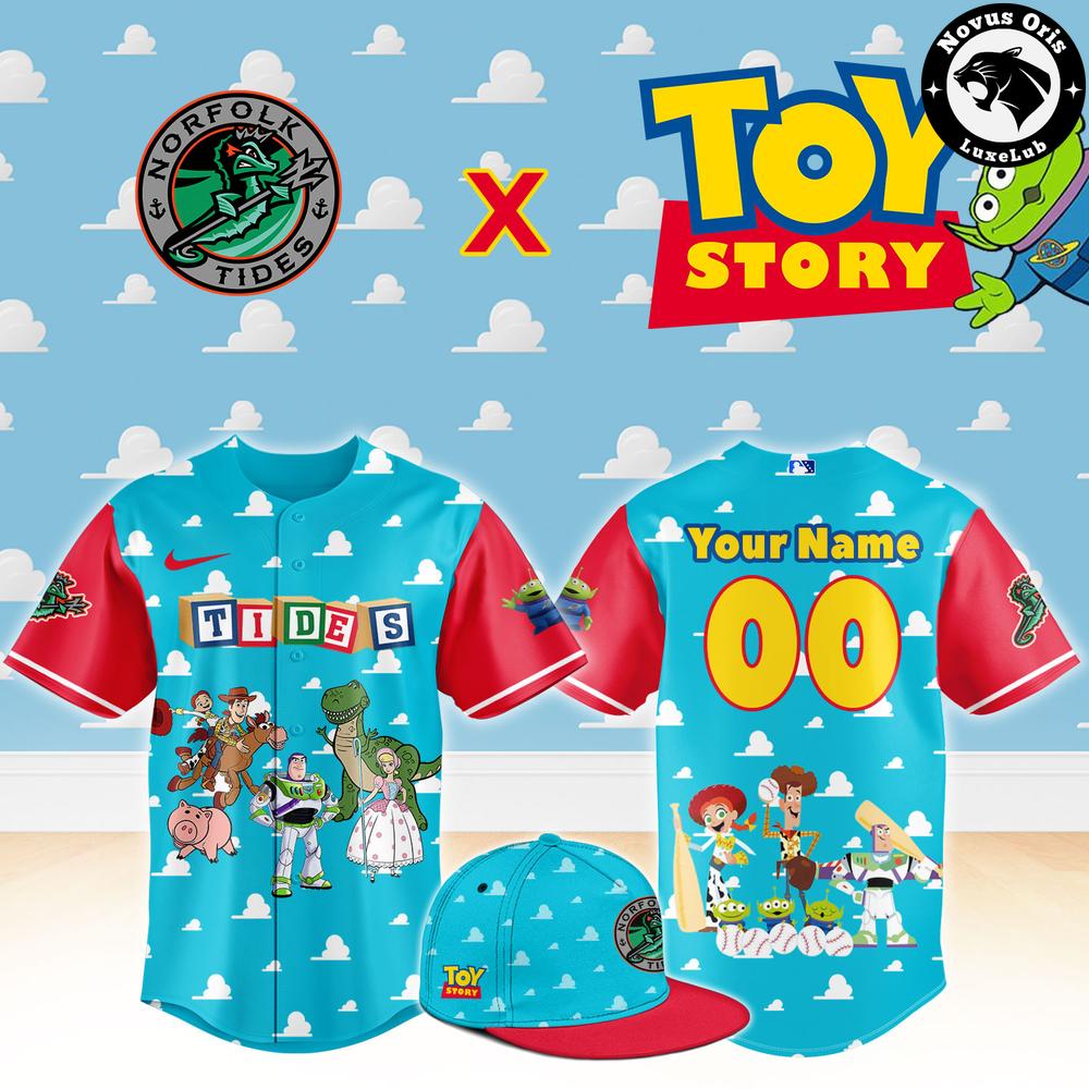 Custom Norfolk Tides Toy Story Cloud Baseball Jersey 1 - Unicasport Custom Norfolk Tides Toy Story Cloud Baseball Jersey