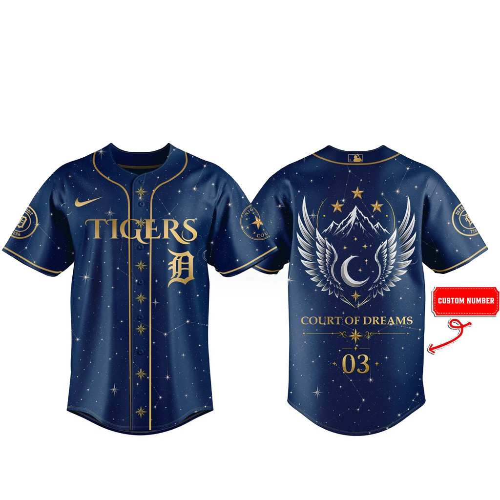 Custom Number Detroit Tigers x Acotar Night 2026 Baseball Jersey