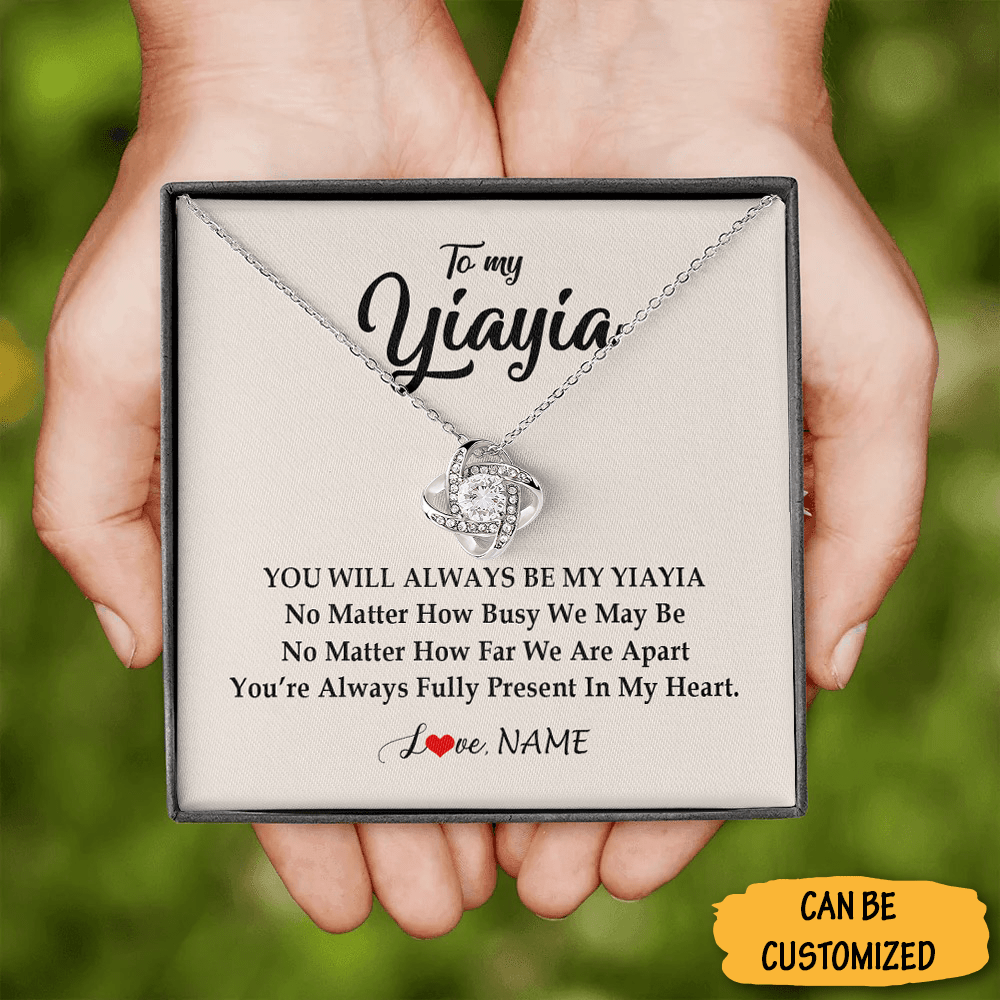 Custom To My Yiayia Knot Necklace You Will Always Be My Yiayia Necklace From Grandchildren 1 Custom To My Yiayia Knot Necklace You Will Always Be My Yiayia Necklace From Grandchildren