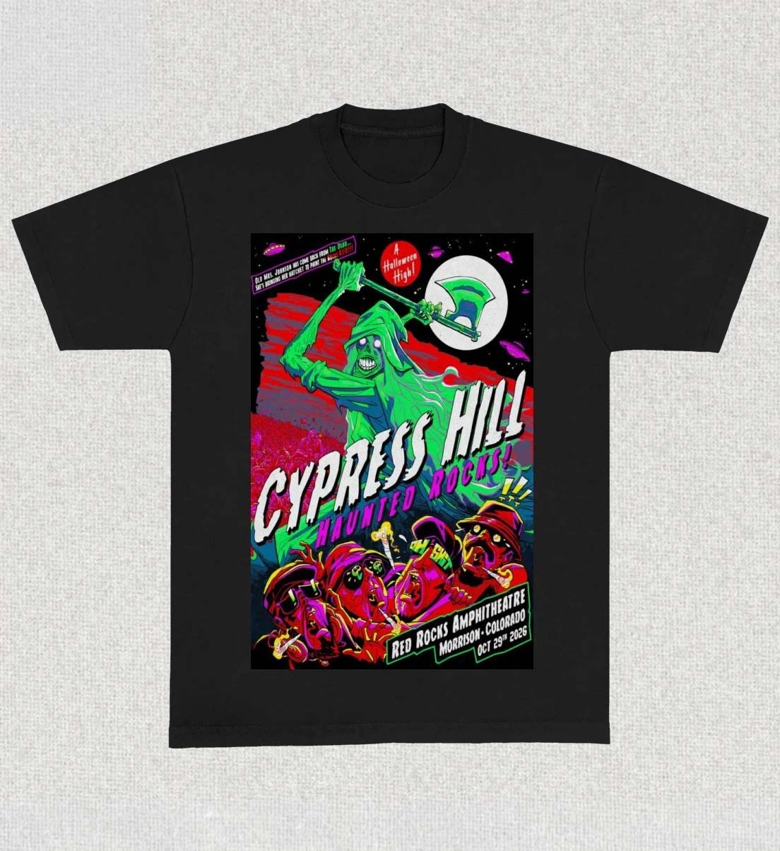 Cypress Hill Haunted Rocks October 29 2026 Red Rocks Amphitheatre Colorado Poster