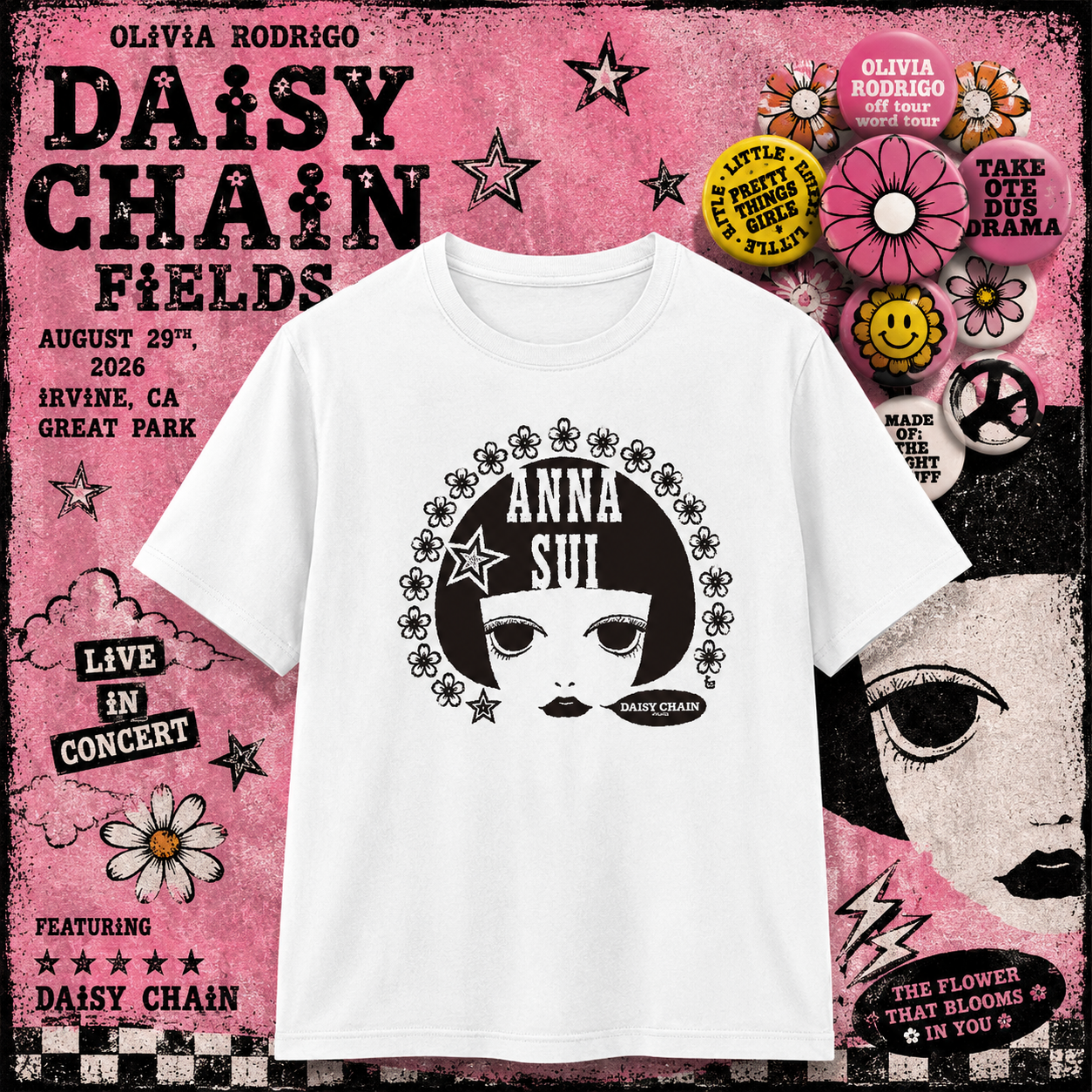Daisy Chain Fields Merch 2026 Irvine, CA Shirt 1 - merchtourboutique daisy chain fields merch 2026 irvine ca shirt Gl4AE - merchtourboutique