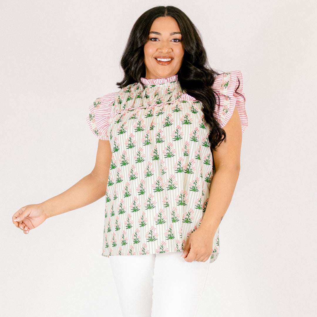 Daisy Dreams Top, Pink-White 7 Daisy Dreams Top, Pink-White - Image 7