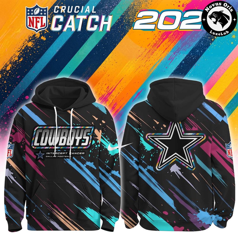 Dallas Cowboys NFL Crucial Catch 2026 Intercept Cancer Hoodie 1 - Unicasport Dallas Cowboys NFL Crucial Catch 2026 Intercept Cancer Hoodie