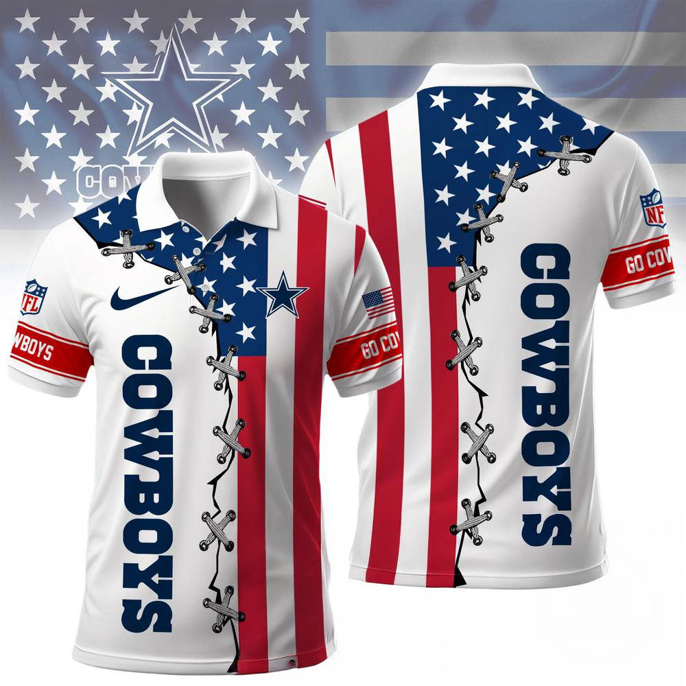Dallas Cowboys Nfl Freedom American Polo Shirt