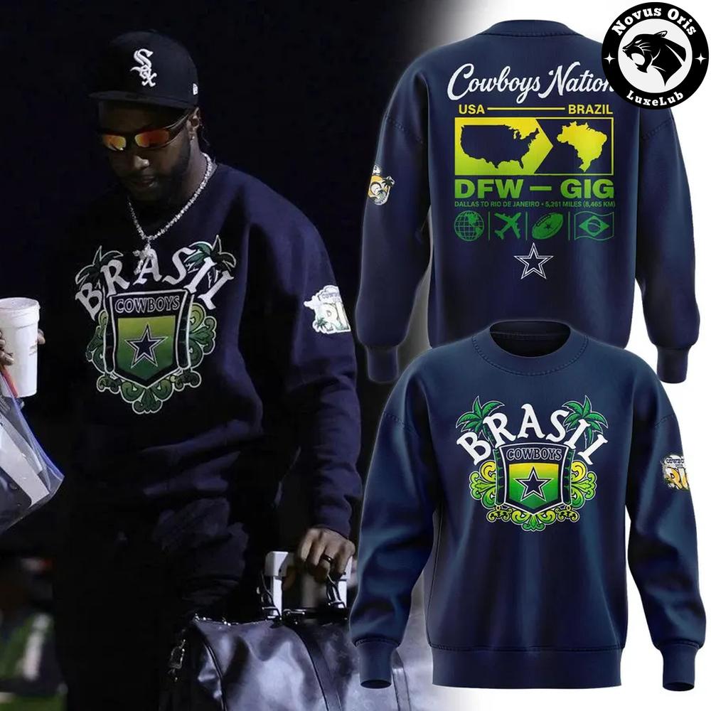 Dallas Cowboys NFL Rio de Janeiro Brazil Game 2026 Graphic Sweatshirt 1 - Unicasport Dallas Cowboys NFL Rio de Janeiro Brazil Game 2026 Graphic Sweatshirt