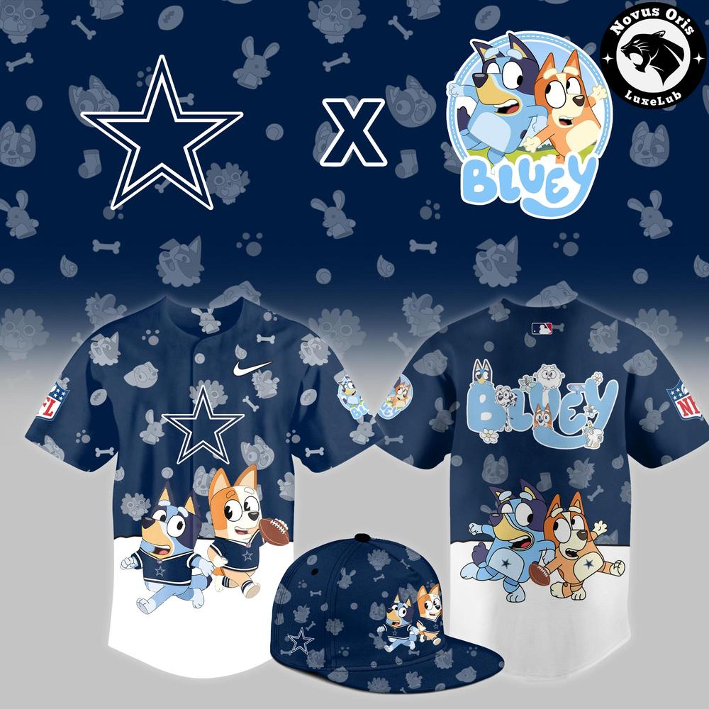 Dallas Cowboys x Bluey Night NFL Custom Edition Jersey