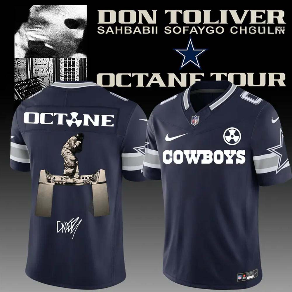 Dallas Cowboys x Don Toliver Octane Tour Navy Stage Performance Graphic Football Jersey