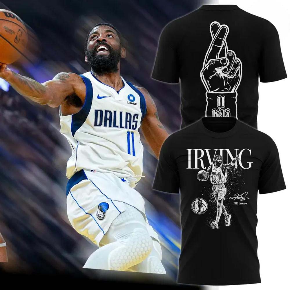 Dallas Mavericks Kyrie Irving Retro Graphic 2026 Black TShirt