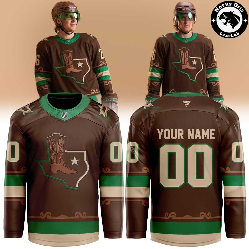 Dallas Stars Cowboy Boot Alternate 2026 Custom Hockey Jersey 1 - Unicasport Dallas Stars Cowboy Boot Alternate 2026 Custom Hockey Jersey