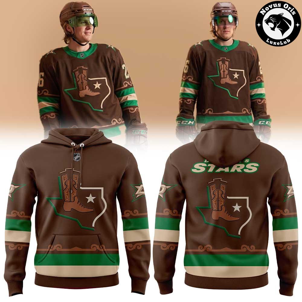 Dallas Stars Cowboy Boot Alternate 2026 Pullover Hoodie 1 - Unicasport Dallas Stars Cowboy Boot Alternate 2026 Pullover Hoodie