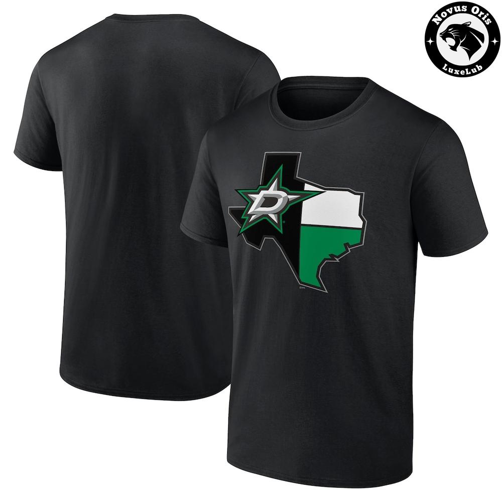 Dallas Stars NHL Texas State Outline Graphic T-Shirt