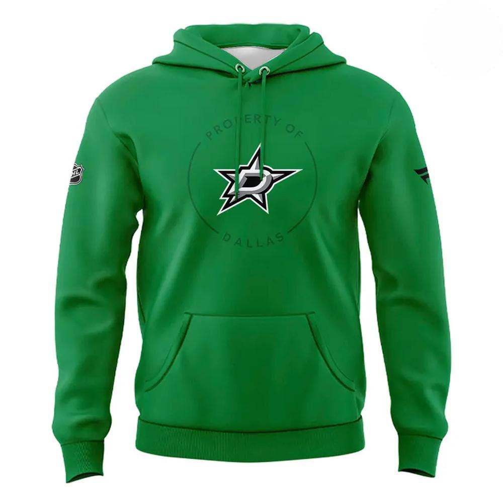 Dallas Stars Property of Dallas 2026 green hoodie alternate angle