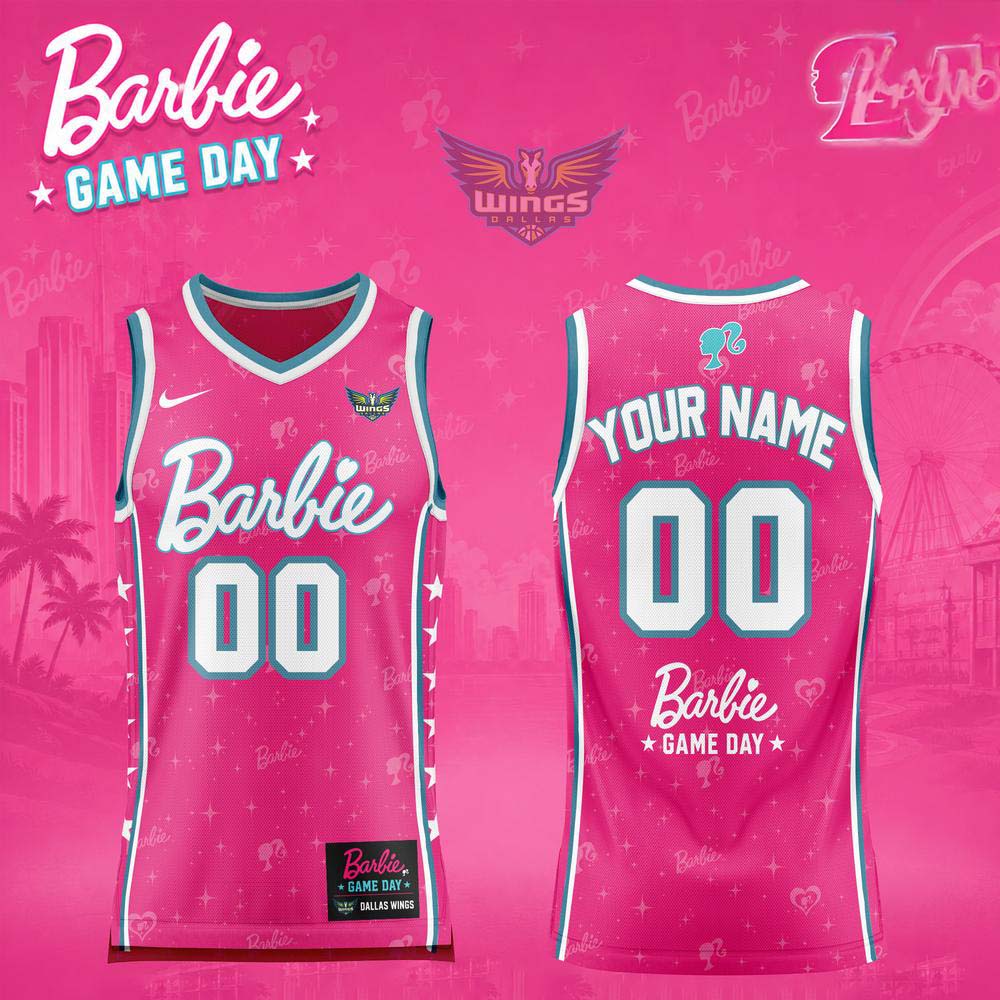 Dallas Wings Barbie Game Day 2026 Basketball Jersey - Best Gift for Fans