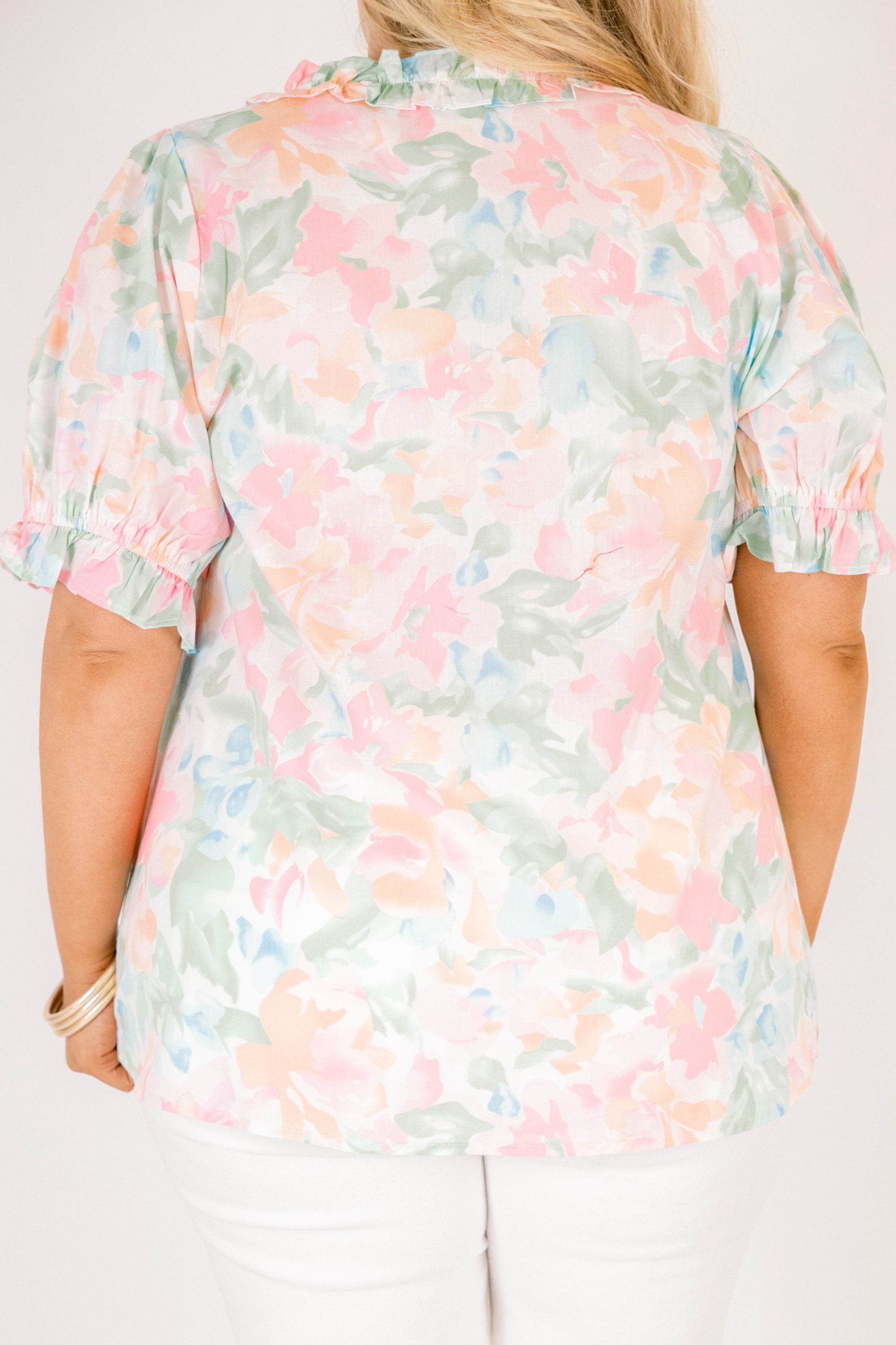 Dancing For Fun Top, Peach Floral 7 Dancing For Fun Top, Peach Floral - Image 7