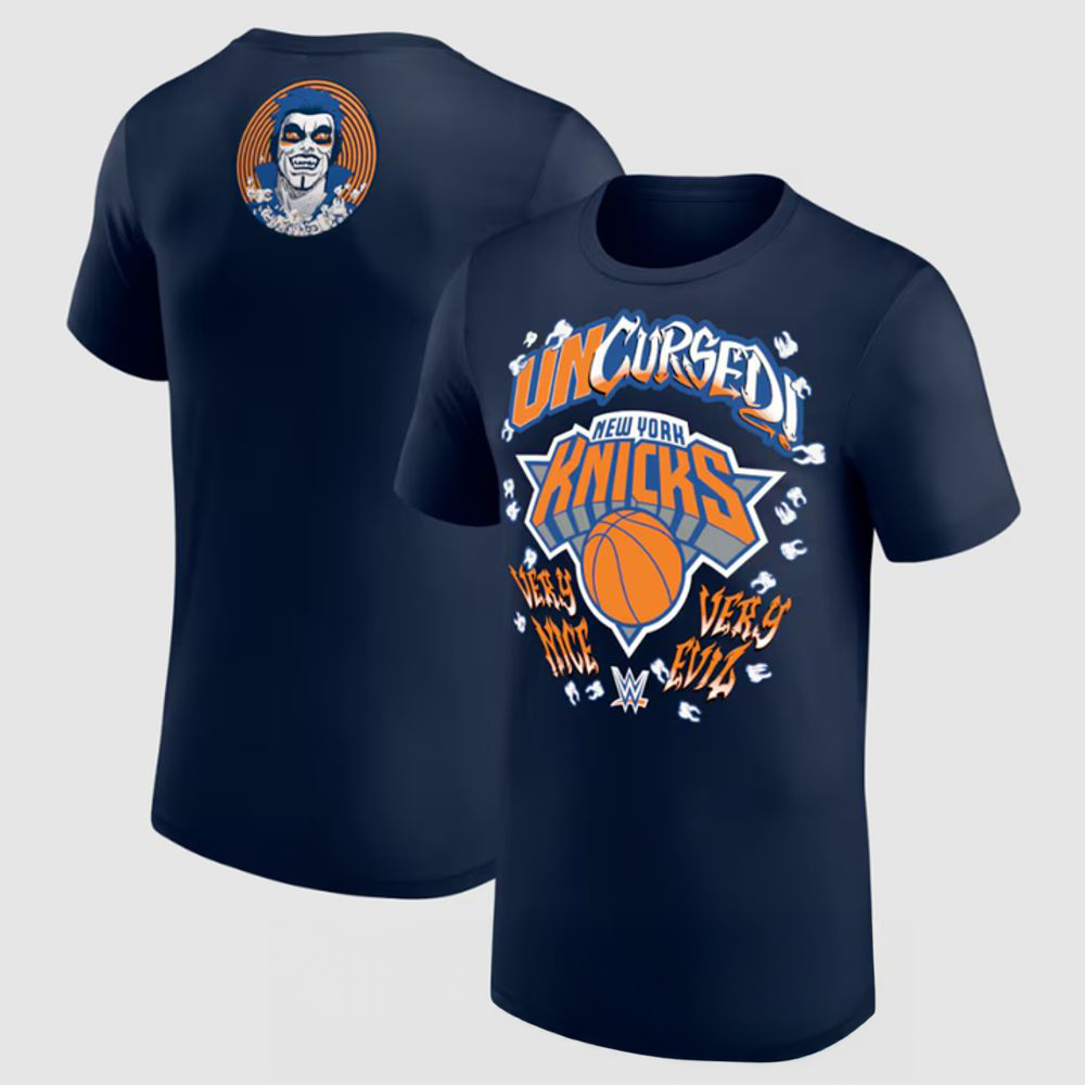Danhausen x New York Knicks Uncursed Navy Limited Edition Shirt