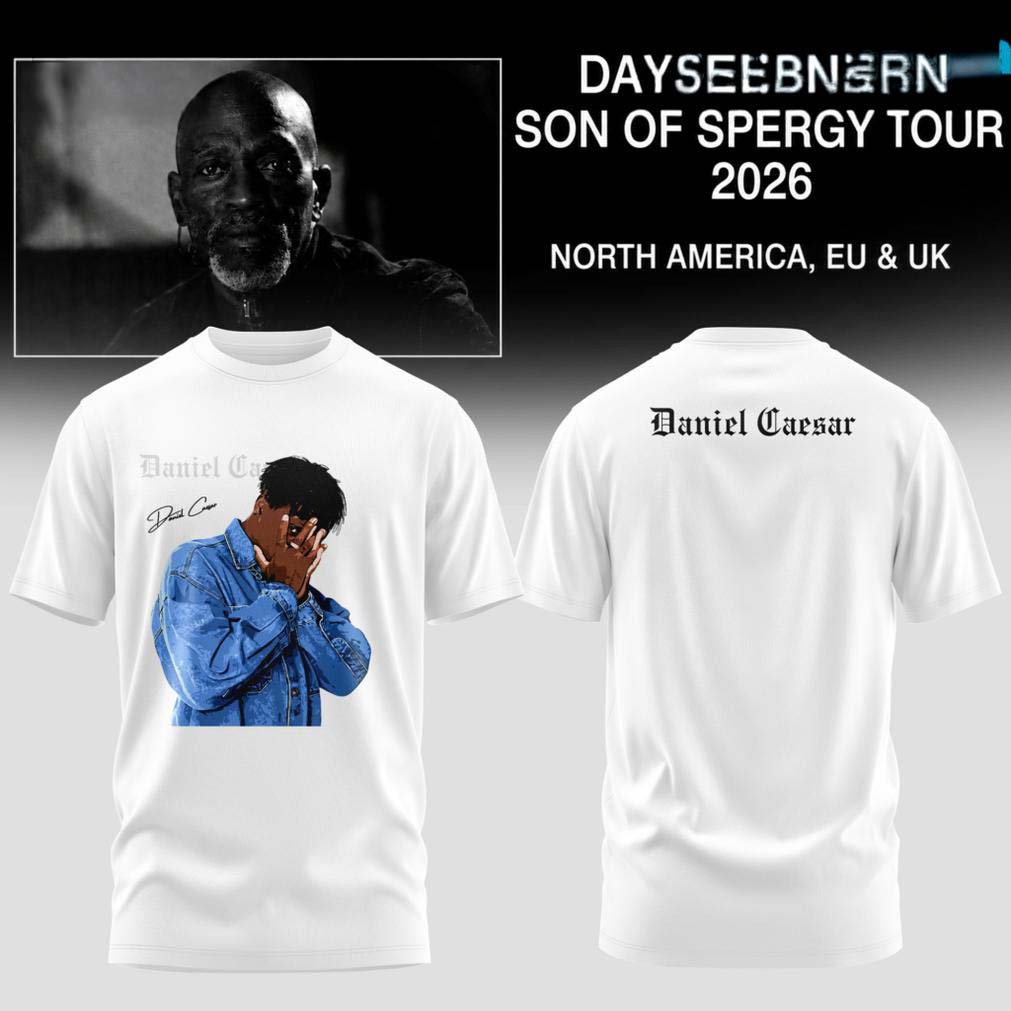 Daniel Caesar Son of Spergy Tour 2026 White Cross T-Shirt - Best Gift for Fans