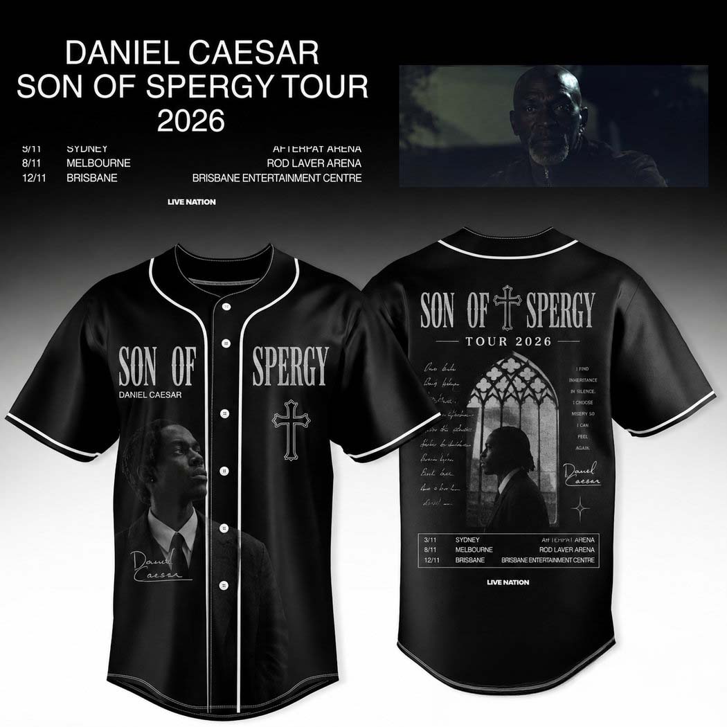 Daniel Caesars Son of Spergy Tour 2026 Special Baseball Jersey 1 - Unicasport Daniel Caesars Son of Spergy Tour 2026 Special Baseball Jersey