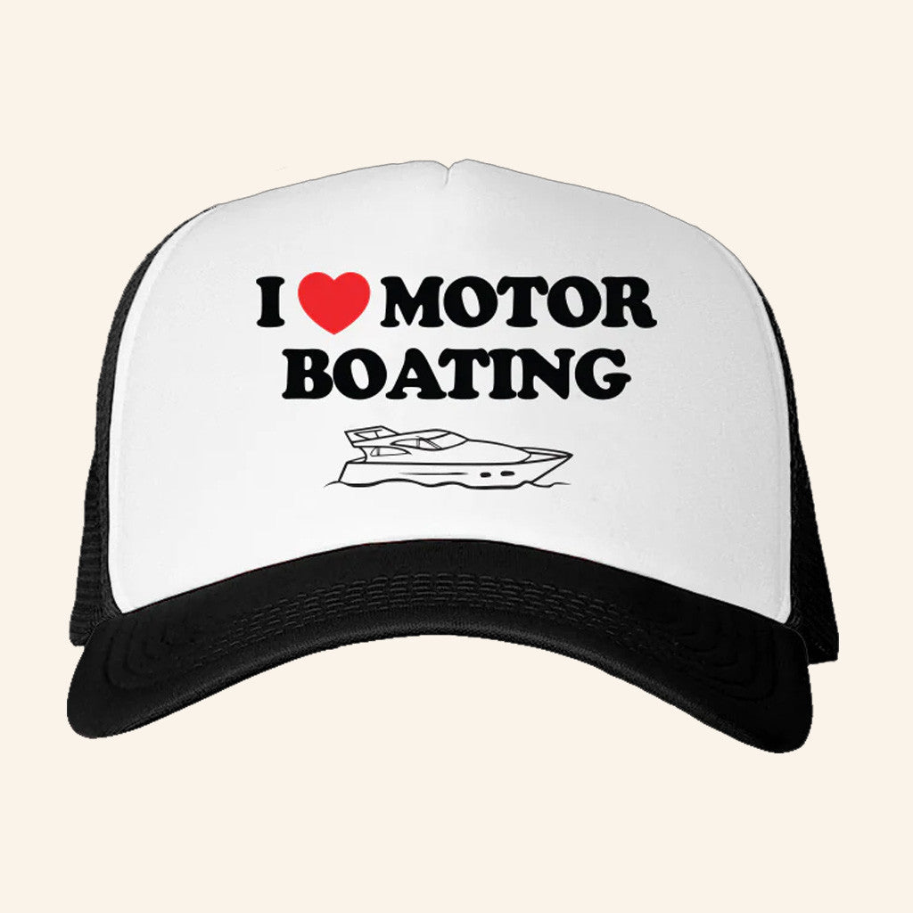 Danny Duncan Merch I Heart Motor Boating Trucker Hat Unique Gift For Boyfriend
