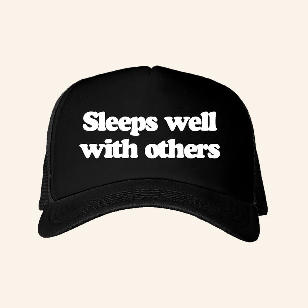 Danny Duncan Merch Sleeps Well With Others Black Trucker Hat Gift Ideas For Husband